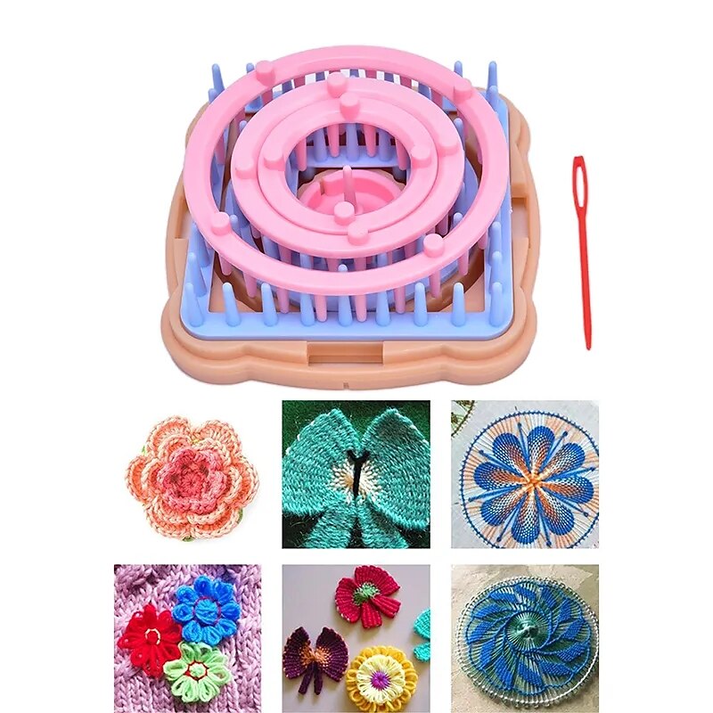 naald hobby weefgetouw breimachine diy weven hulpmiddel breimachine kleur stiksels tool bloem weefgetouw breien 2025 - $15.49 –P3