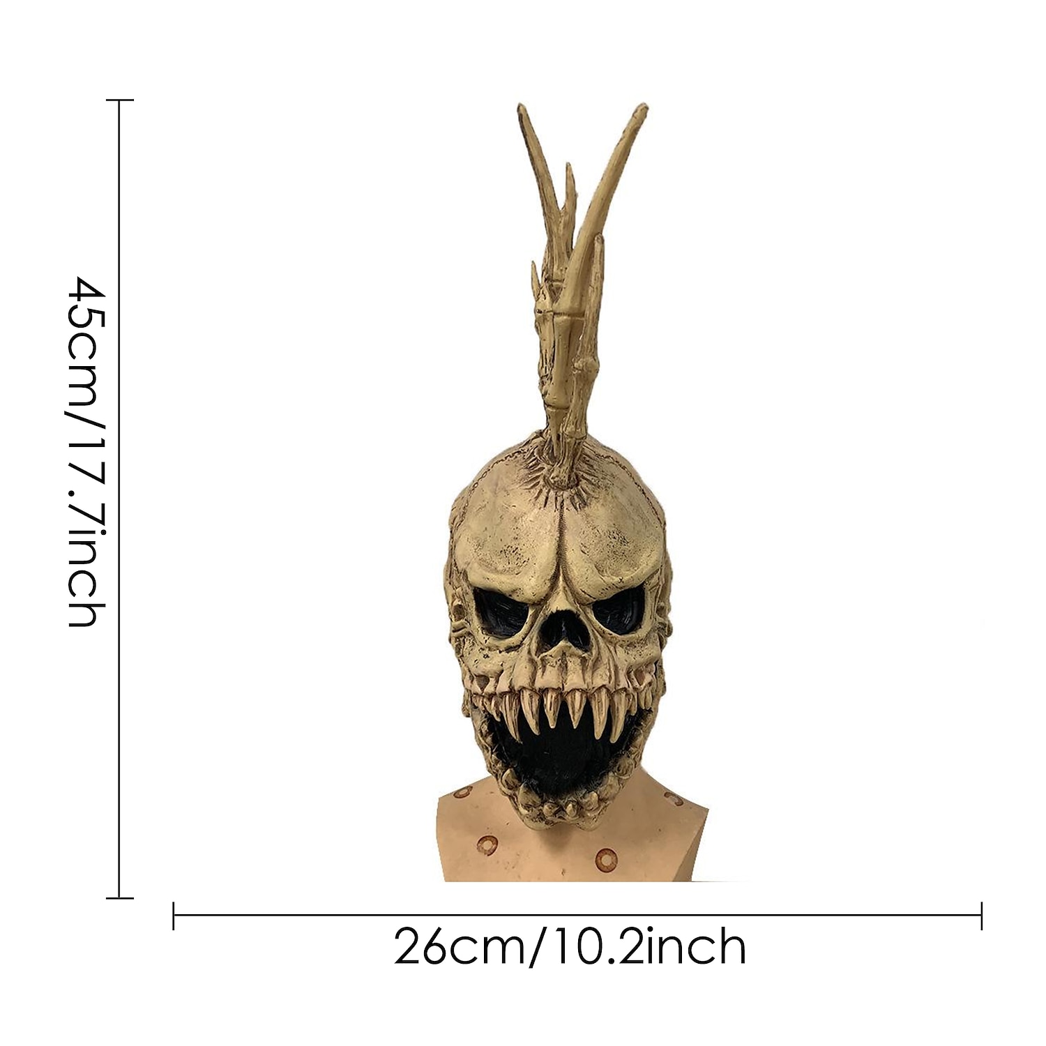 Halloween Skull Mask Scary Full Head Skeleton Headgear Creepy Biochemical Mask Realistic Halloween Cosplay Latex Horror 2025 - $29.99 –P3