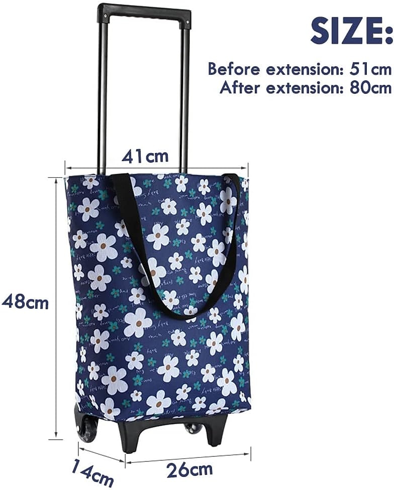 Faltbare Einkaufstasche mit Rädern, wiederverwendbare Lebensmitteleinkaufstaschen, Öko, große Lebensmittel, Supermarkt, Gemüsetaschen 2025 - $35.99 –P1