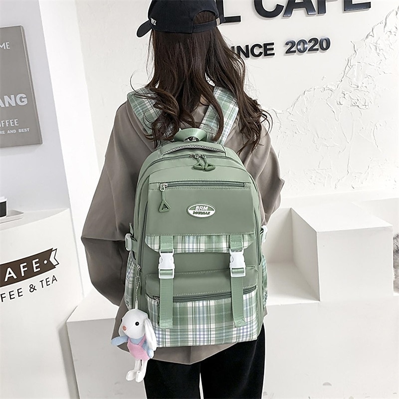 školní batoh bookbag kreslená mřížka pro studenty chlapce dívky multifunkční voděodolná velkokapacitní oxfordská tkanina školní taška batoh brašna 21,19 palce, dárek do školy 2025 - $36.99 –P10