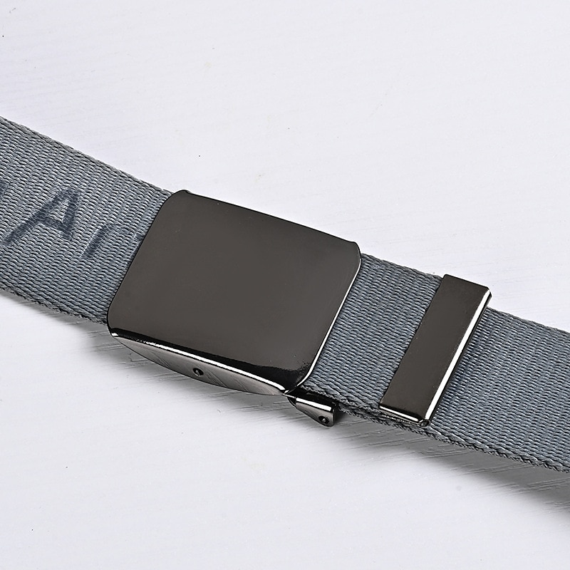 Pánské Taktický pás Plátěný pásek Automatická spona Plátno Bez vzoru Černá Bílá Denní nošení Jdeme ven Víkend 2026 - $4.49 –P2