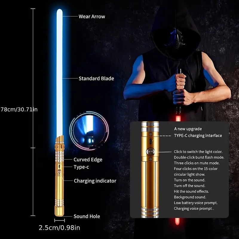 Upgraded Version Gravity Sensing LED Light Up Toys 15-color Metal Rechargeable Toy Party Glow Toys for Halloweenfor Gift for Boy&Girls 2025 - $54.99 –P4