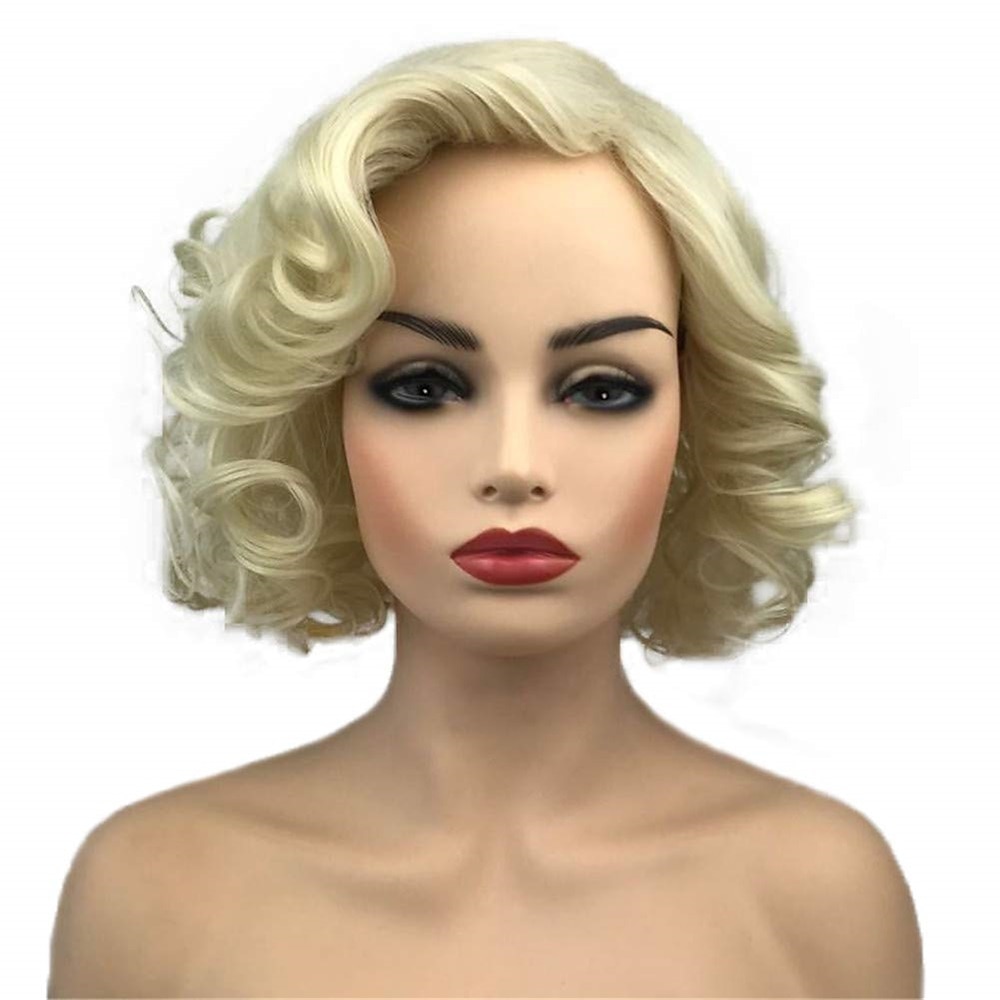 Vinger Golf Perzik Synthetisch Haar voor Vrouwen 1920s Vintage Cosplay Carnaval Feest Dagelijks Gewone Draag Korte Krullende Perzik Halloween Perziken 2025 - $19.99 –P8