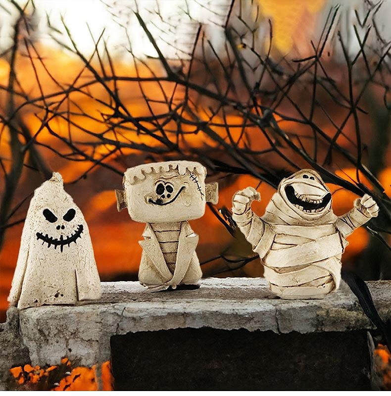 halloween spöke pumpa prydnad mikro landskap prydnad skrivbordet harts liten prydnad 2025 - $7.99 –P1