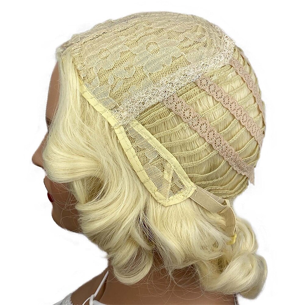 Vinger Golf Perzik Synthetisch Haar voor Vrouwen 1920s Vintage Cosplay Carnaval Feest Dagelijks Gewone Draag Korte Krullende Perzik Halloween Perziken 2025 - $19.99 –P6
