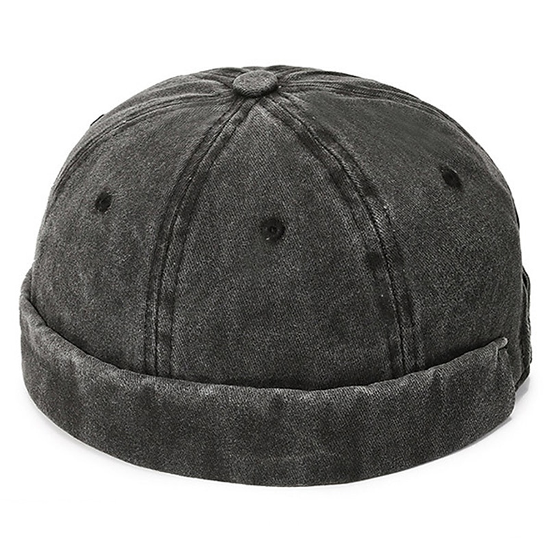 Unisex Docker Cap Klobouky bez okraje Černá Fialová Bavlna Vyprané Cestování Plážový styl Venkovní Dovolená Bez vzoru Nastavitelná Módní 2025 - $9.99 –P8