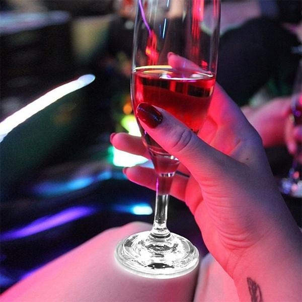 1/2/5pcs LED Coaster Flashing Creative Luminous Bottle LED Light Cup Sticker Mat Bar Club Party Supply Coaster Decor 2025 - $8.99 –P5