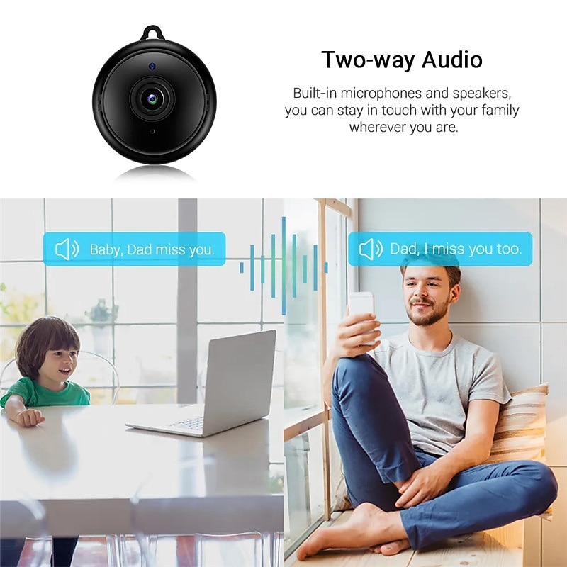 Mini Wireless Camera, HD Indoor Surveillance Monitor, Motion Detection, Night Vision, Wi-Fi Smart Camcorder, Video Recording & Remote Monitoring for Home Security 2025 - $18.99 –P9