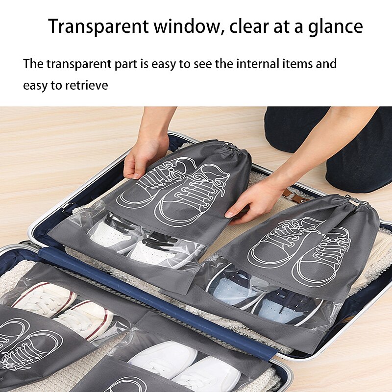 Shoes Storage Bag Non-woven Shoes Bag Waterproof Dustproof Travel