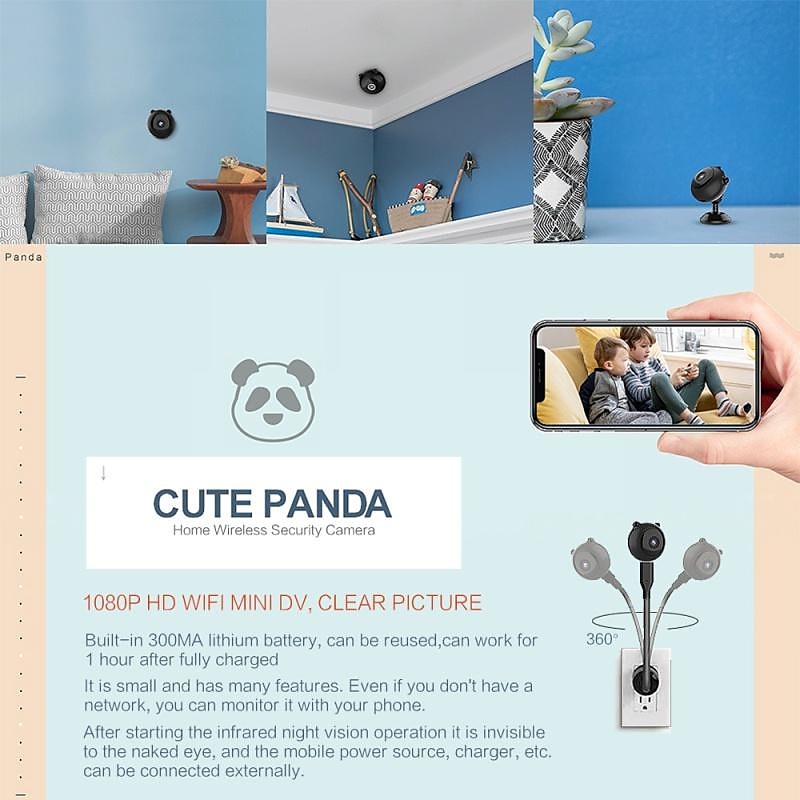 2025年 a12 hd 1080p ミニカメラワイヤレス wifi ip カムホームセキュリティ乳母監視ビデオカメラナイトビジョンモーション検出マイクロカムサポート tf カード  コレクション – $28.99 –P5