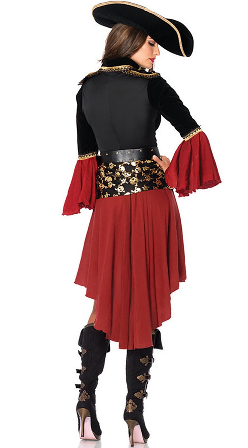 Couples Pirates of the Caribbean Halloween Group Couples Costumes Men's Women's Movie Cosplay Cosplay Costume Party Red Costume Halloween Carnival Masquerade 2025 - $48.99 –P17