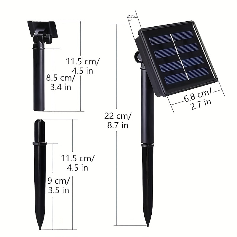 1 Stück Solar-Libellen-Lichterkette, wasserdicht, 20 LEDs, Libellen-Lichterkette, dekorative Beleuchtung für drinnen und draußen, Haus, Garten, Rasen, Zaun, Terrasse, Party 2025 - $12.49 –P4
