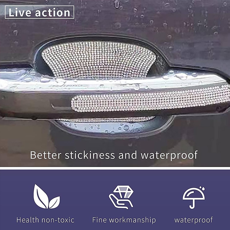StarFire 1/2/4PCS Rhinestone Car Door Handle Stickers - Bling Car Accessories Crystal Glitter Door Handle Protector Stickers and Decals Scratch Safety Reflective Auto Sticker for Woman &amp Man 2026 - $11.99 –P2