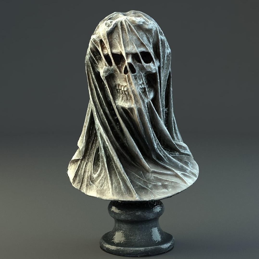 Halloween Veil Reaper Skull Home Decoration Interior Art Desktop Decoration Halloween Resin Crafts Halloween Skeleton Decoration 2025 - $26.99 –P3