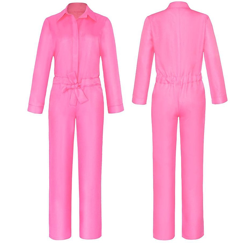 Barbie Pink Jumpsuit Cosplay Costume Halloween Carnival Suit –