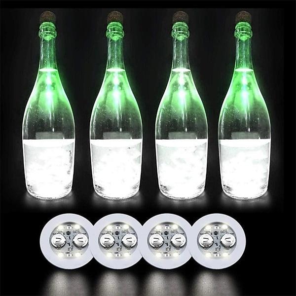 1/2/5pcs LED Coaster Flashing Creative Luminous Bottle LED Light Cup Sticker Mat Bar Club Party Supply Coaster Decor 2025 - $8.99 –P11