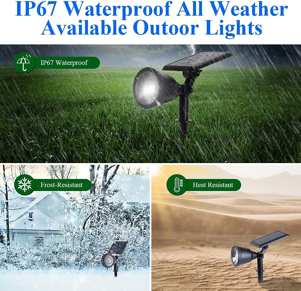 Outdoor Solar Spotlight - Waterproof Pathway Garden Spotlights, Solar Sunset Projection Lights for Lawn, Park, Terrace & Landscape Decoration 2025 - $40.99 –P5