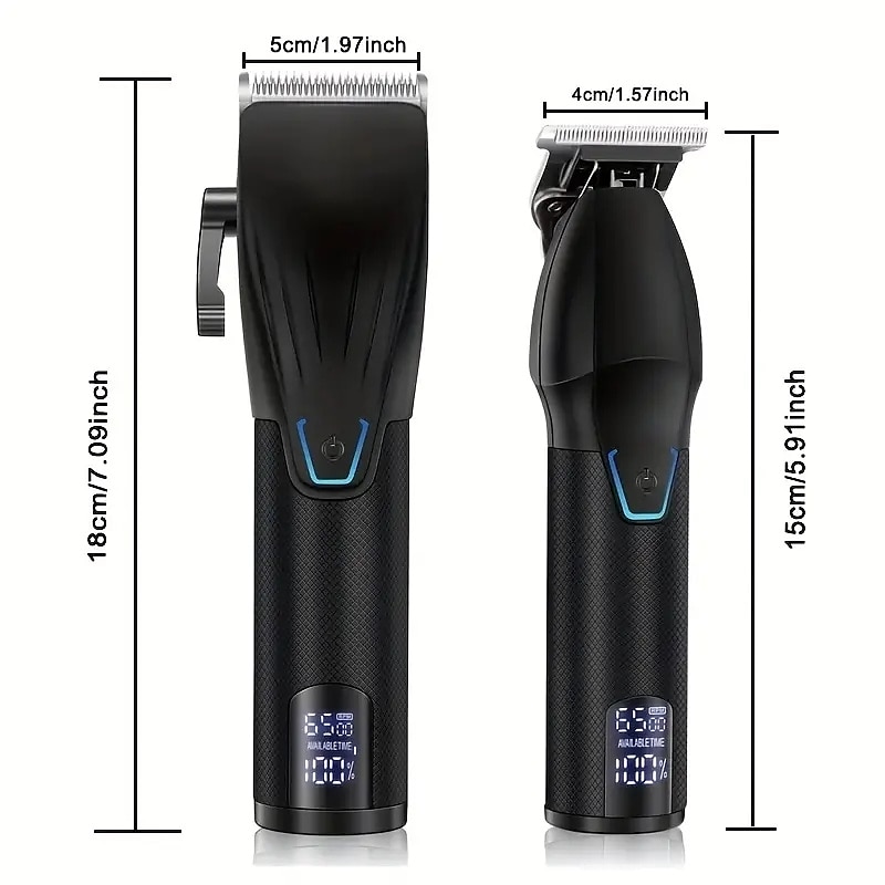 tondeuse en tondeuse kit professionele tondeuses voor mannen draadloze kapper tondeuse machine oplaadbare outliner trimmer heren baardtrimmer elektrisch haar knippen grooming kit 2026 - $98.49 –P5