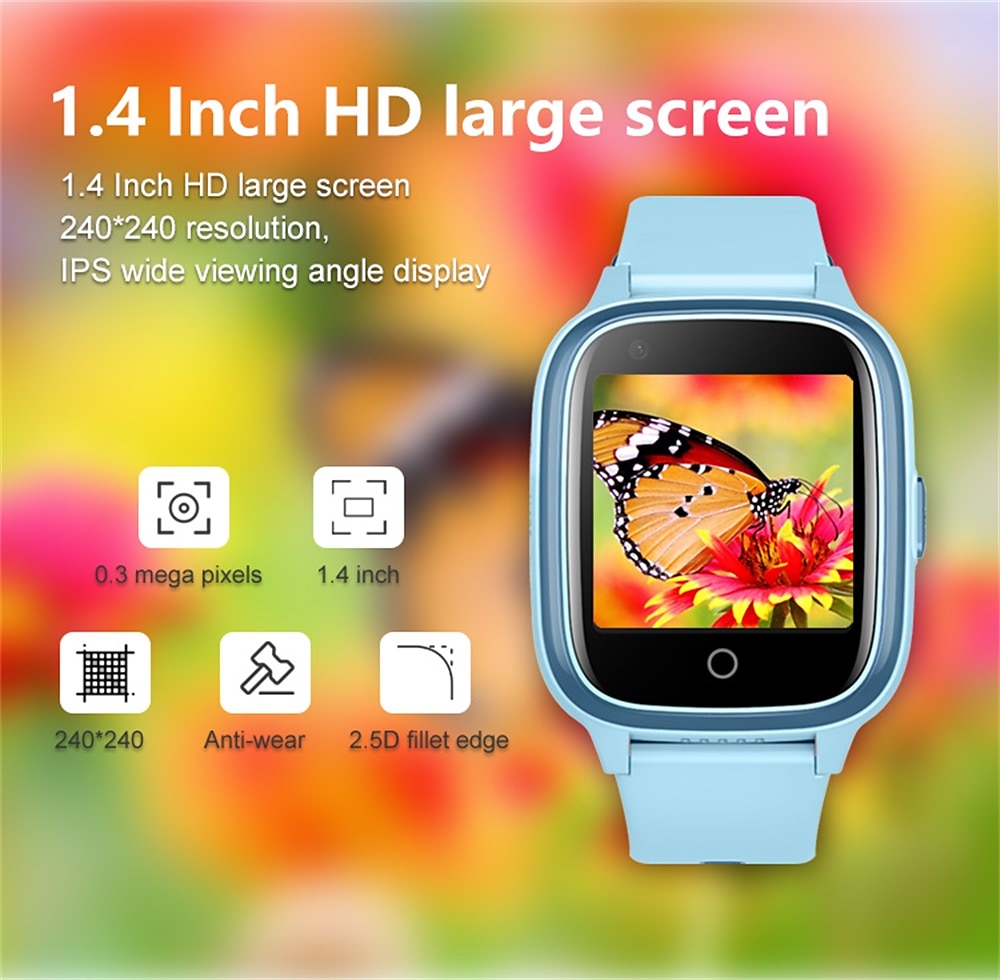 Lyla 4G GPS Smart Watch 1.54 Touchscreen Cell Phone Watch 1GB+16GB