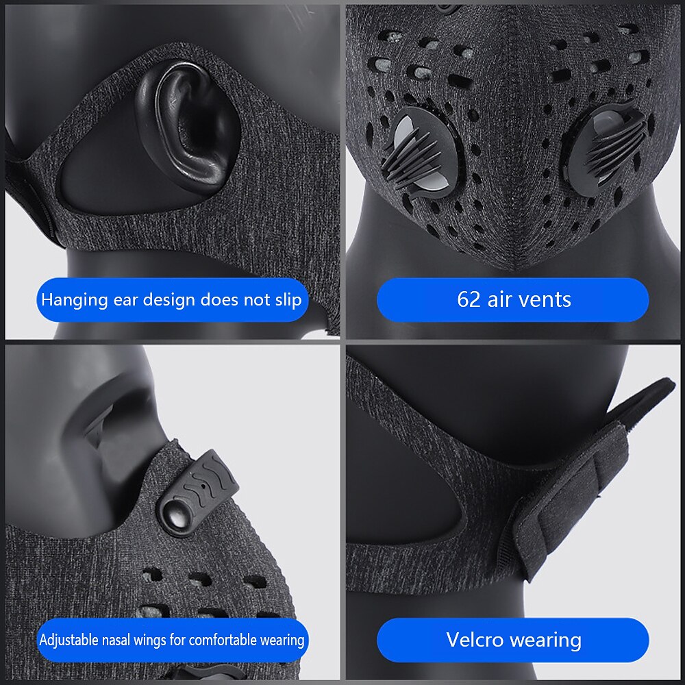 Motorcycle Mask Riding Dust Mask Breathable Replaceable Filter Filter Mask Hanging Ears Mask 2025 - $15.99 –P1
