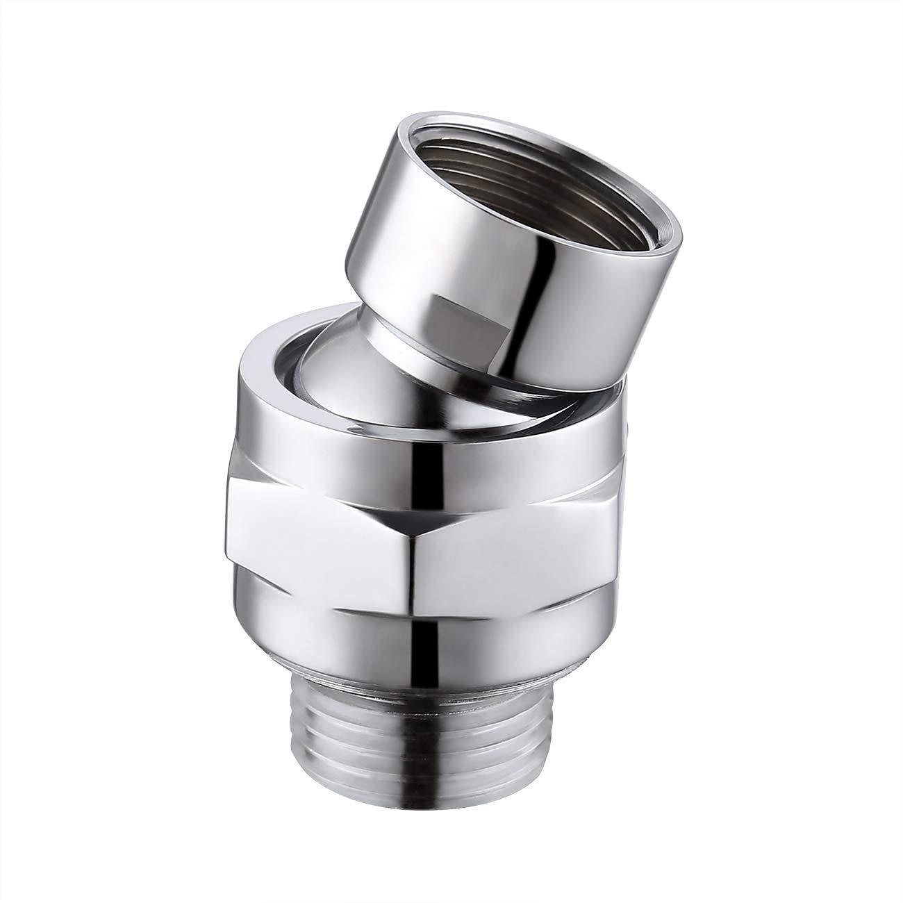 Shower Head Swivel Ball Adapter, Brass Chrome Ball Joint Shower Arm Head Angle Adjustable Swivel, Bathroom Shower Accessories, Shower Head Adapter 2025 - $8.49 –P2