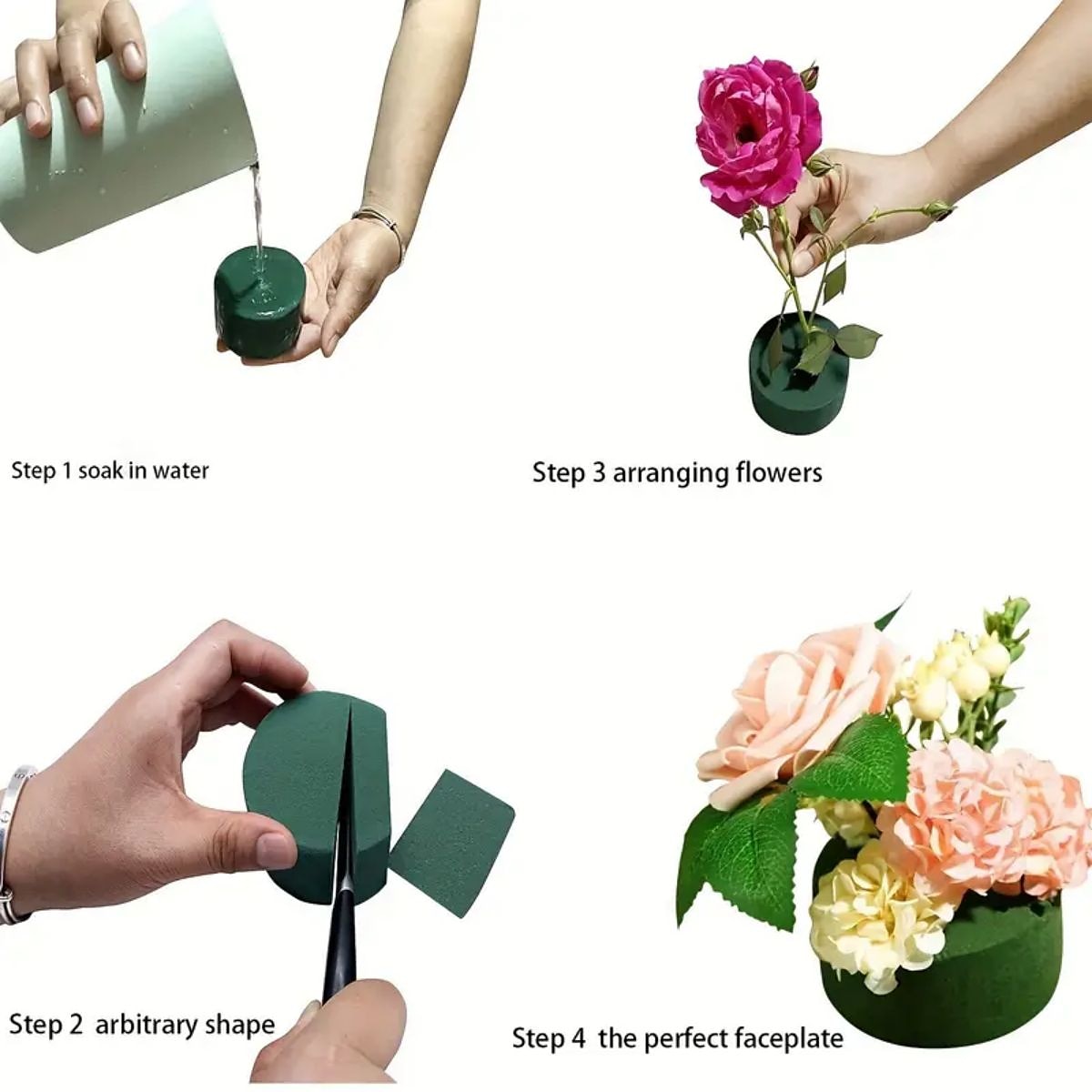 Flower Foam Blocks DIY: 8PCS Floral Styrofoam Bricks Flower Arrangement  Supplies 