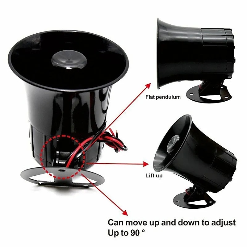 12 В автомобильный мотоцикл 3 звука сирена звуковой сигнал громкий динамик электронный звонок автомобильные электроприборы трехтональный звуковой сигнал 2026 - $15.99 –P8