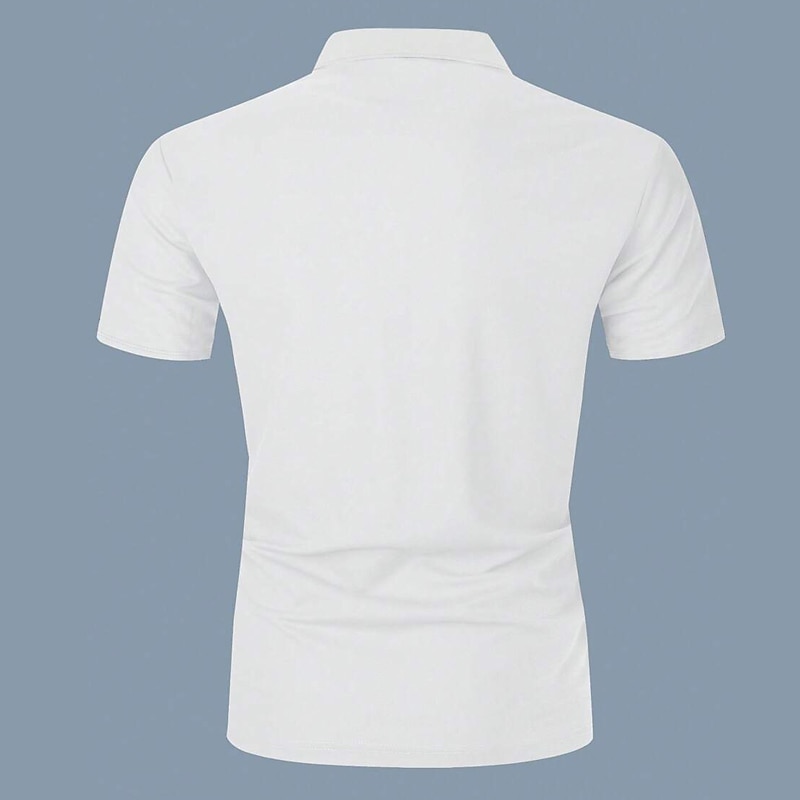 Men's Button Up Polos Polo Shirt Casual Sports Lapel Short Sleeve Fashion Basic Color Block Button Summer Regular Fit Fire Red Black White Army Green Dark Navy Dark Gray Button Up Polos 2025 - $16.49 –P5