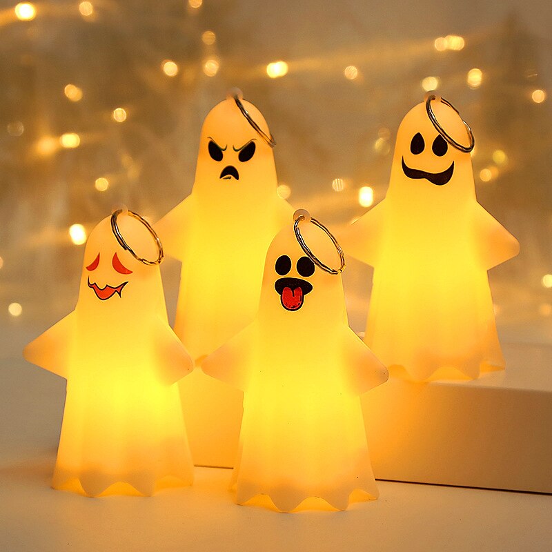 2025年 ハロウィーンの照明付きゴーストランプ、光る装飾 LED ハロウィーン電子小道具、小さなゴーストパーティーペンダントキャンドル、ハロウィーン装飾ゴーストランプ、デスクトップ装飾、ゴーストパーティー小道具ペンダント  コレクション – $4.99 –P1