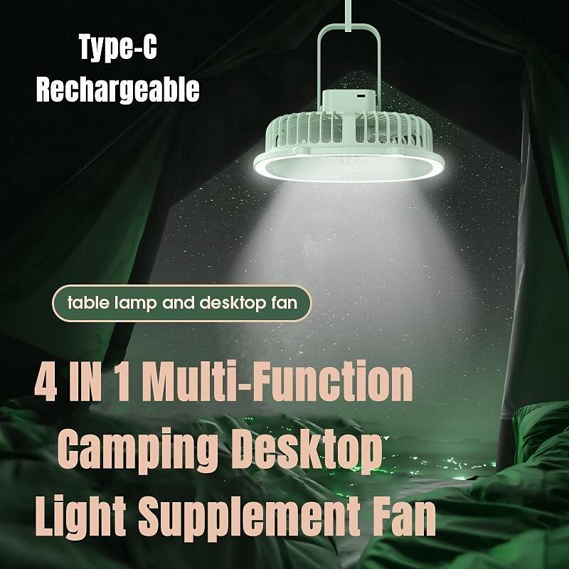 Mini Eight-Claw Clip Fan – USB Rechargeable Portable Luminous Fan, Hangable and Bendable Design with Three Wind Shields 2025 - $28.99 –P3