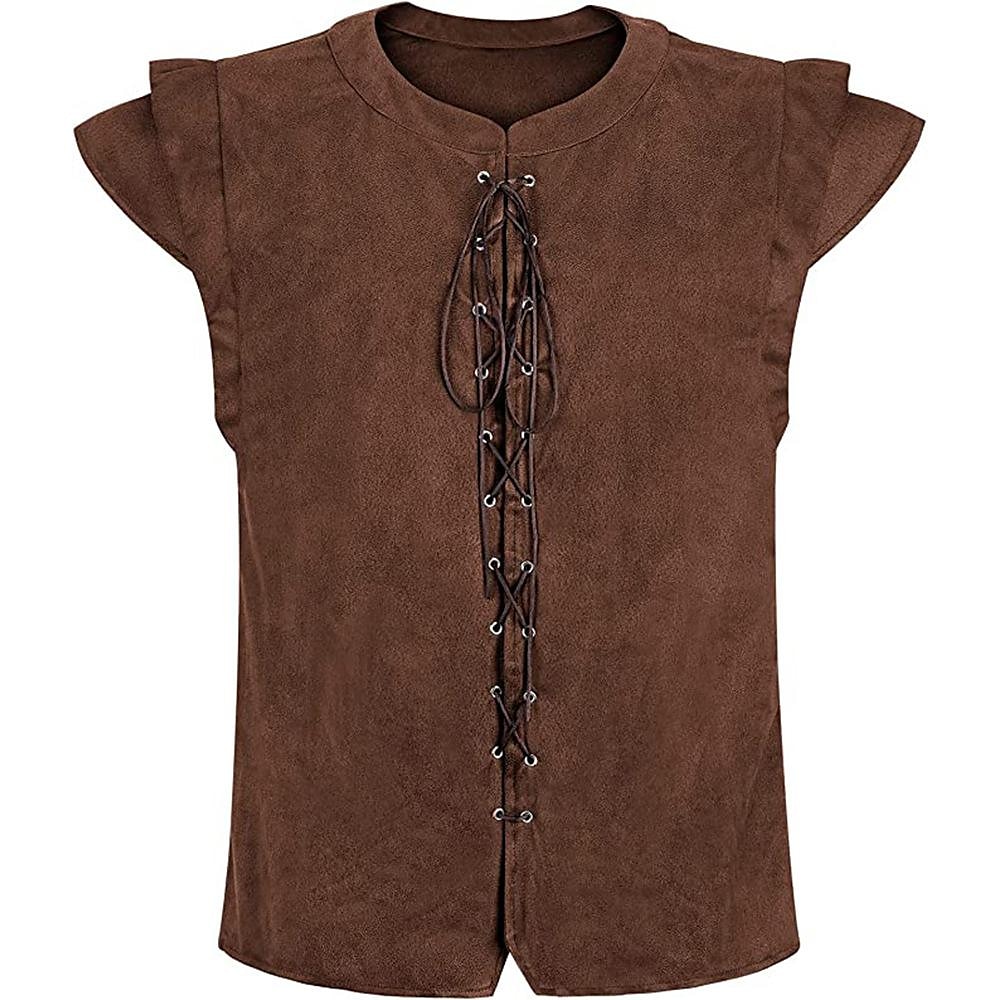 Epoque Médiévale Renaissance Costume de Cosplay Gilet en daim Pirate Chevalier Viking Valhalla Homme Couleur unie Halloween Carnaval Mascarade Carnaval Mascarade Foire de la Renaissance Adulte Gilet de 2025 ? $40.99 –P2