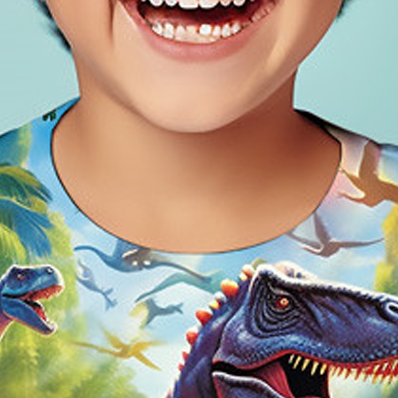 Boys' 3D Graphic Animal Dinosaur T shirt Tee Short Sleeve 3D Print Summer Spring Active Sports Fashion Kids 3-12 Years Outdoor Casual Daily Regular Fit 2025 - $11.99 –P6