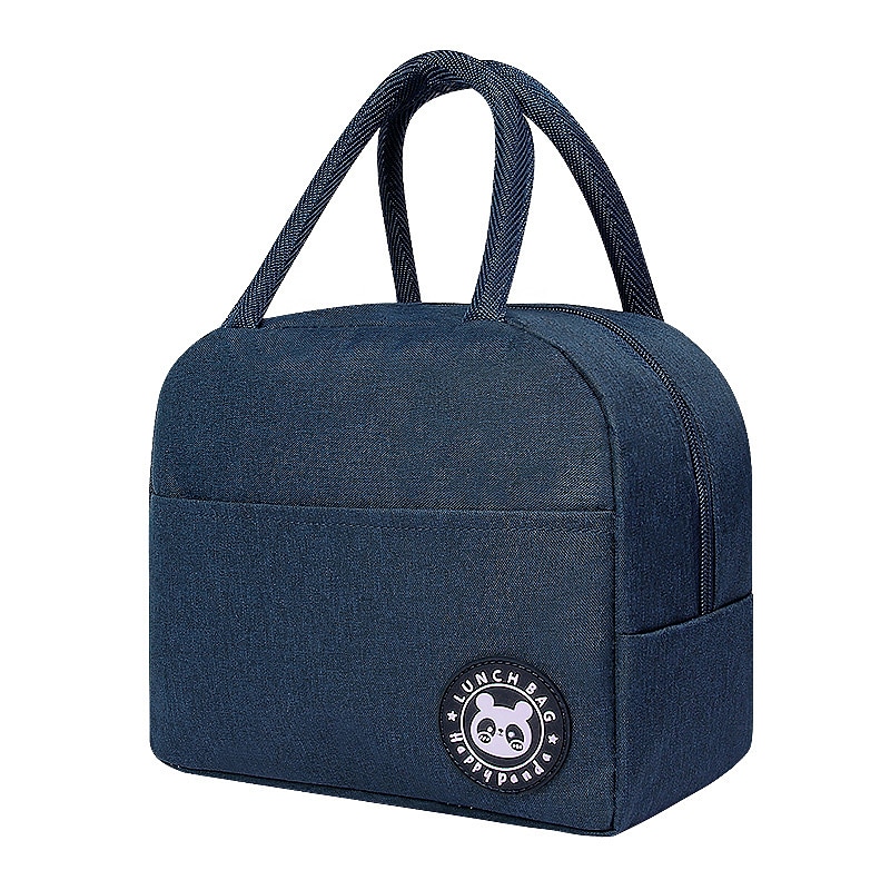 Men's Women's Lunch Bag Oxford Cloth Aluminum Foil Outdoor Office Daily Zipper Print Tiered Insulated Large Capacity Waterproof Solid Color Striped Flamingos Leaf Grey Flamingo Green flamingo 2025 - $11.99 –P10