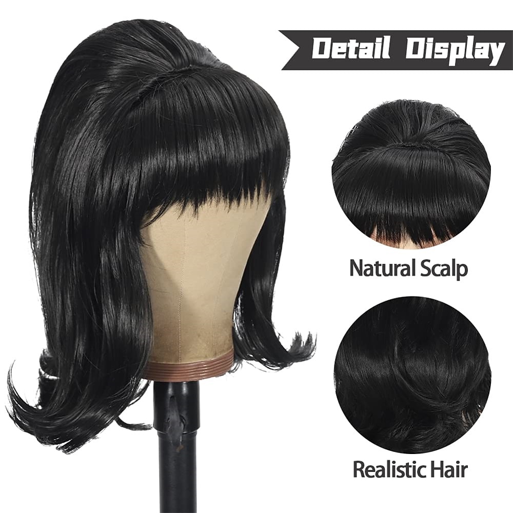 Bijenkorf Perkamenten Rood Vrouwen 60s 70s Perkamenten met Pony Krullend Synthetisch Vintage Drag Queen Perkamenten Cosplay Feest Perkamenten Halloween Perkamenten 2026 - $16.99 –P3