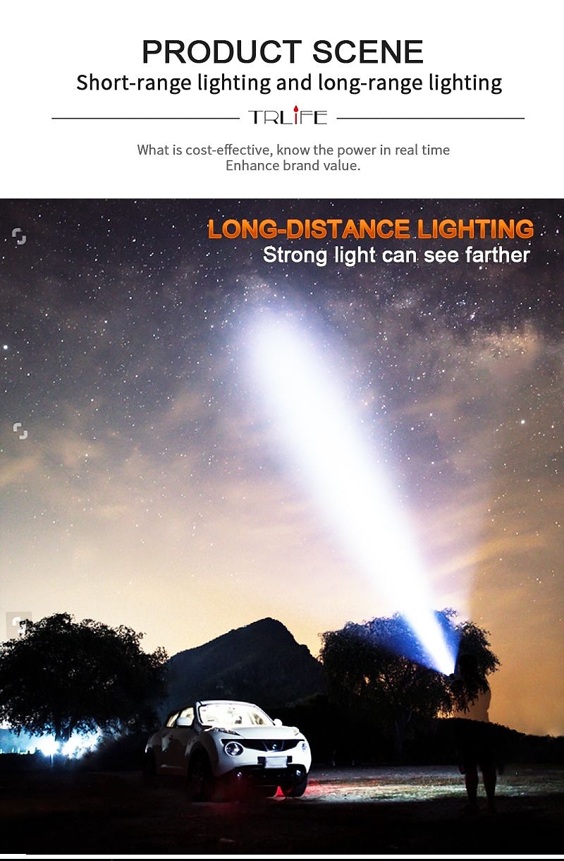 NEW High Power LED Flashlight XHP50Super Bright Usb Rechargeable Torch 18650 Zoom Powerful Flash Light Hunting Lantern （no battery） 2025 - $22.99 –P12