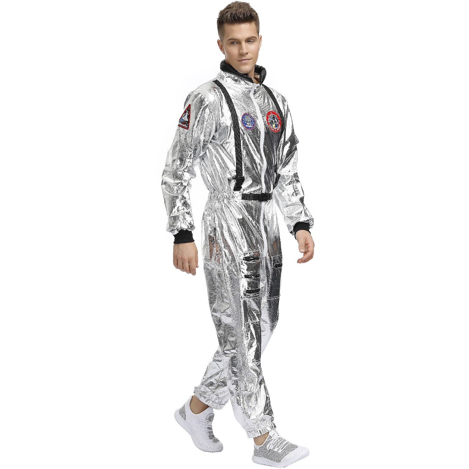 herr astronaut cosplay kostym par kostymer för halloween karneval vuxen trikot onesie karriär kostym 2025 - $46.99 -P8