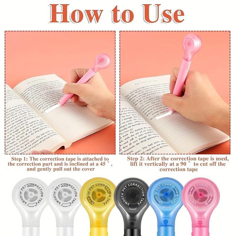 correctie tape pen white out correctie tape pen inkt corrector tape intrekbare correctie schrijftape gum voor school kantoorbenodigdheden 2025 - $7.99 –P4