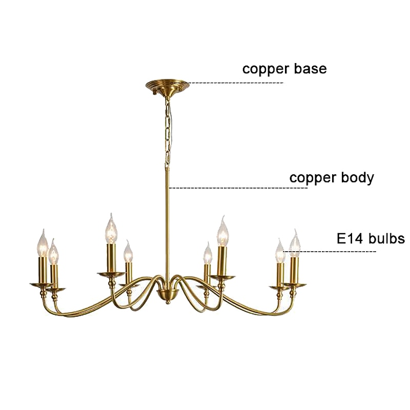 candelabru auriu candelabru modern cu 8 lumini pentru sufragerie, dormitor, foaier, sufragerie, insulă de bucătărie, intrare, birou, bar, decor fermă 110-240v 2026 - $475.19 –P3