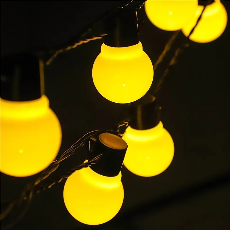 g50 globe pære led fe string lys utendørs lys gate bryllup hage uteplass julepynt lys 220v eu plugg 2025 - $24.99 –P6