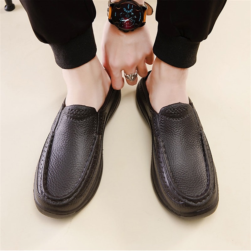 Per uomo Pantofole e infradito Pantofole Taglie forti Pantofole da esterno Informale Stile da spiaggia Esterno Interni Giornaliero PU Traspirante Comodo Antiscivolo Mocassino Nero Marrone Estate del 2025 a $29.99 –P3