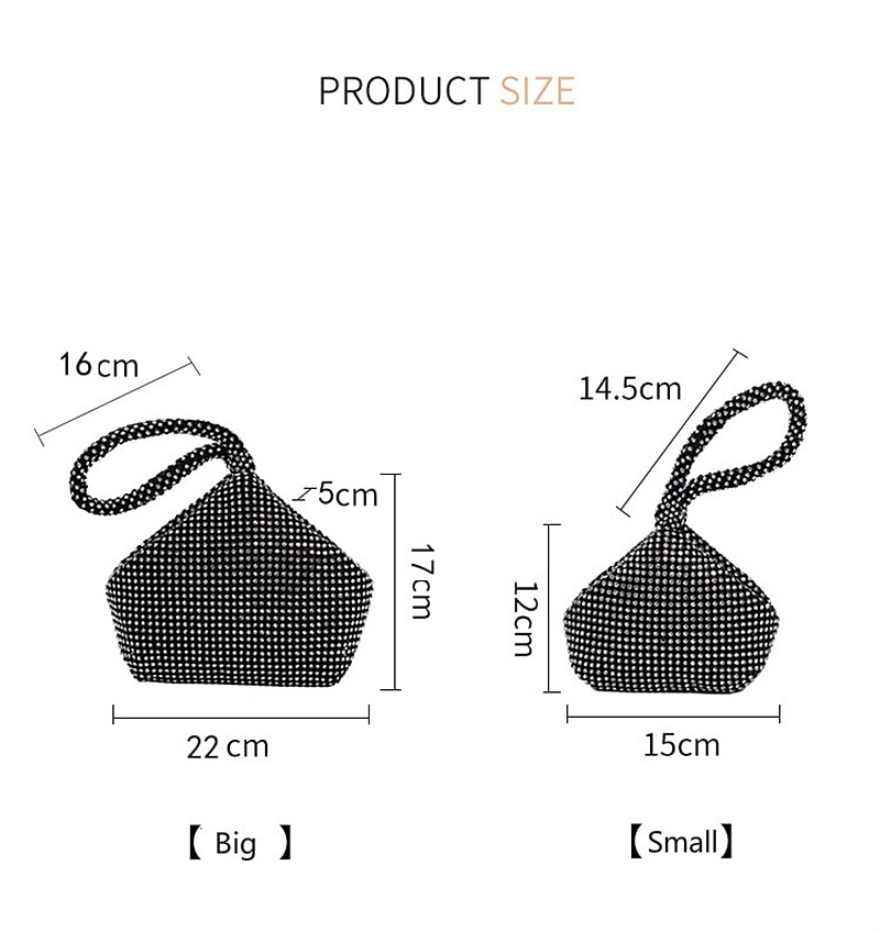 2026年 女性用ラインストーンリストレットイブニングバッグ - パーティー、結婚式、フォーマルなイベントに最適なキラキラ輝くクリスタルクラッチバッグ  コレクション – $18.99 –P2