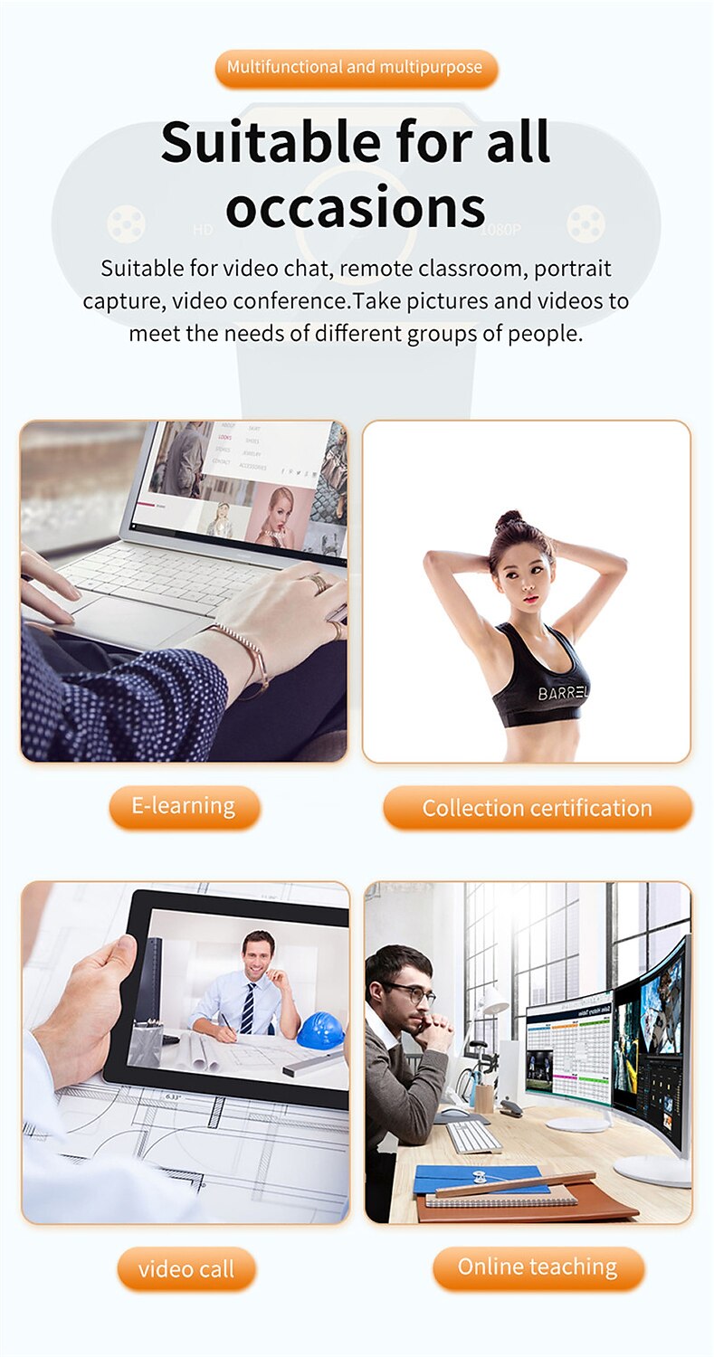Full 1080P Autofocus HD Webcam Web USB Camera Microphone for PC Desktop Laptop 2025 - $17.99 –P3