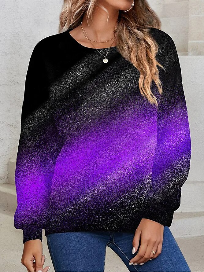 dámská mikina pulovr polyester color block street casual sportovní basic neon & světlý top s kulatým výstřihem, dlouhým rukávem, mikroelastický pad & zimní comfrt prodyšná měkká tkanina 2025 - $27.99 –P3