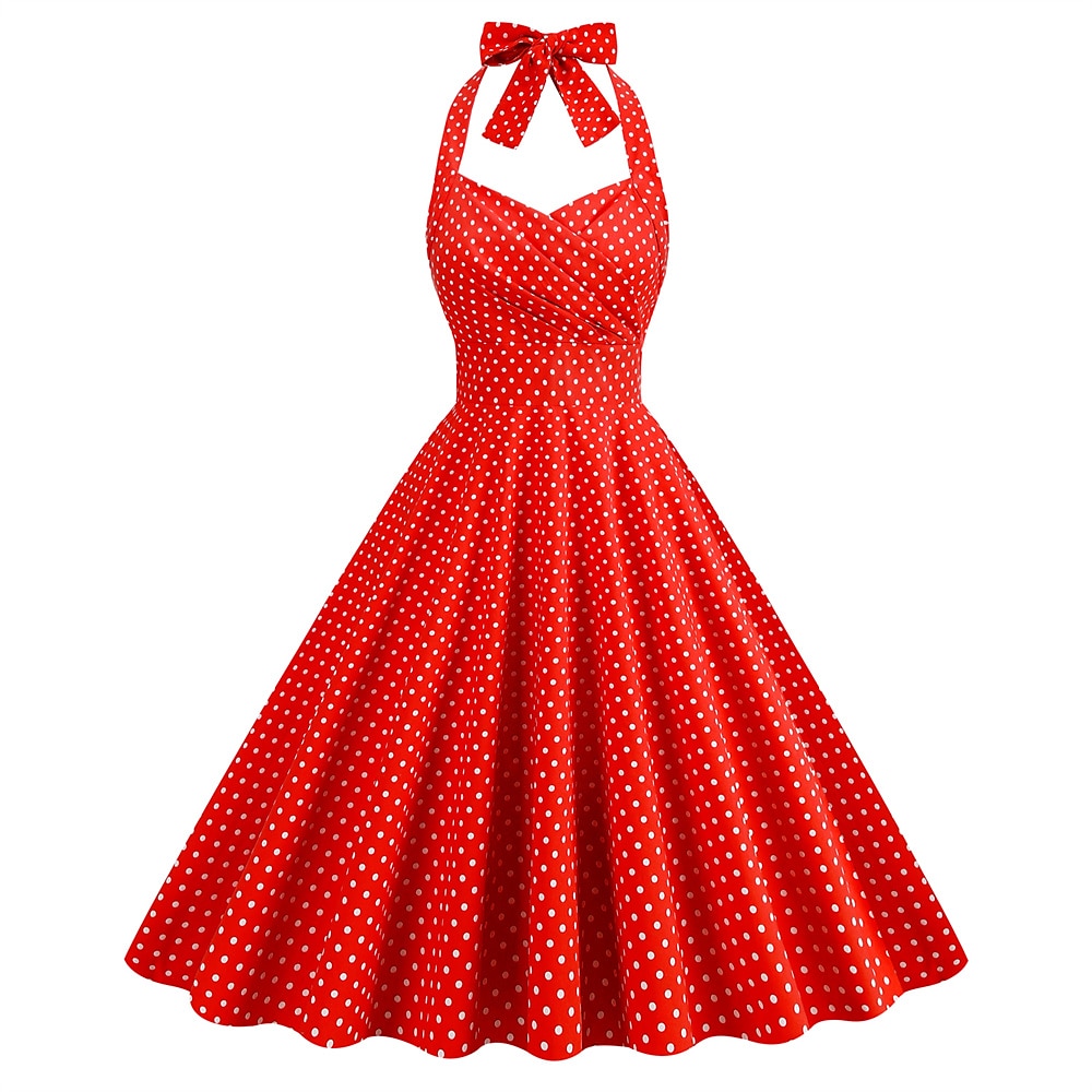 Retró 1950-es Rockabilly A-Line ruha Swing ruha Pánt Pöttyös Jelmez Női Álarcos mulatság Alkalmi / Napi Lánybúcsú Felnőttek Ruha Hazatérő ruhák Tavaszi nyár 2025 - $45.99 –P15