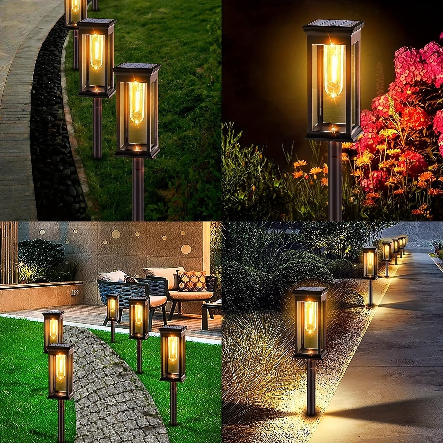 Solar-Wegeleuchten, wasserdichte IP65-Solar-Gartenleuchten mit automatischem Ein- und Ausschalten für Gehwege, Höfe und Landschaftsdekoration 2026 - $18.99 –P1