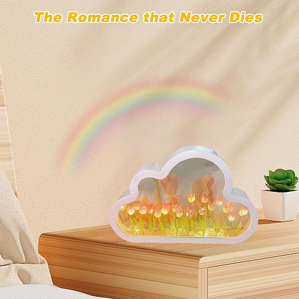 20PCS DIY Cloud Tulip Night Light Tulip Night Simulation Flower Bedroom Sleeping Table LampRoom Decor for Teen GirlsHandmade Makeup Mirror for Furniture Decoration Bedrooms Atmosphere 2026 - $24.99 –P6