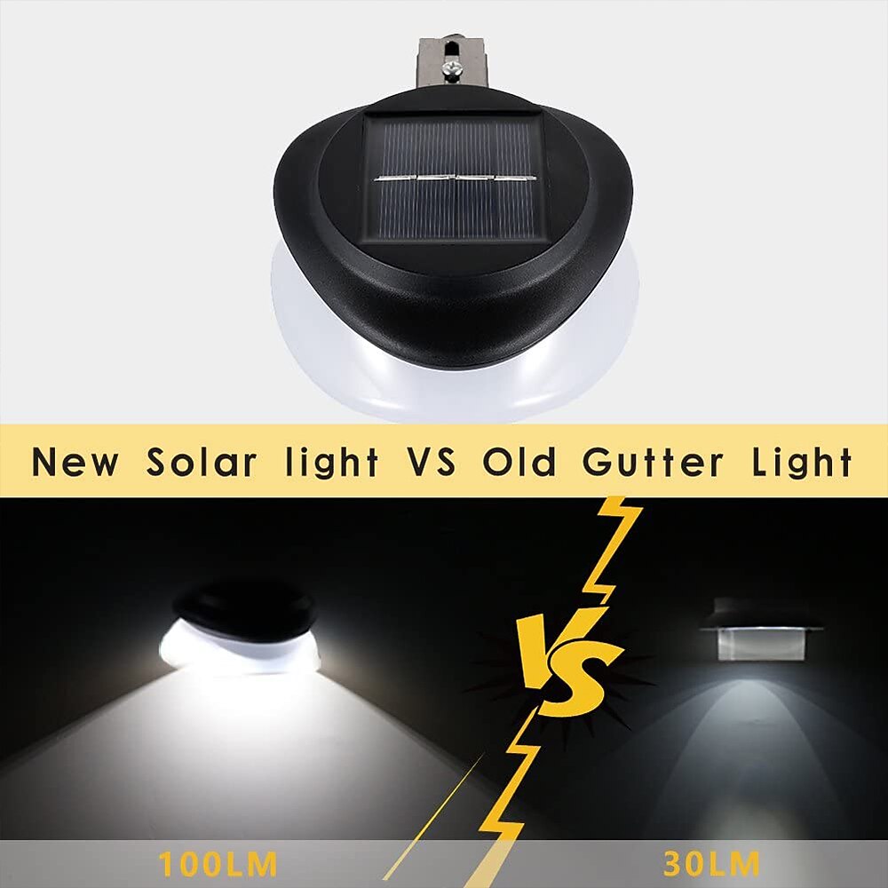 Luci A Led Solari Impermeabili Per Esterno Da Giardino Luci Da Parete Per Grondaie Per Recinzione Giardino Paesaggio Passerella del 2025 a $10.49 -P8