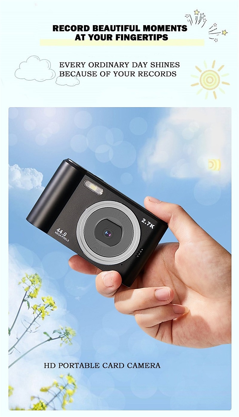 2025年 コンパクトデジタルカメラ 4400W ピクセル HD スクリーン 8 倍ズーム ポイントアンドシュートカメラ 旅行用デジカメ 小型デジタルカメラ  コレクション – $44.99 –P4