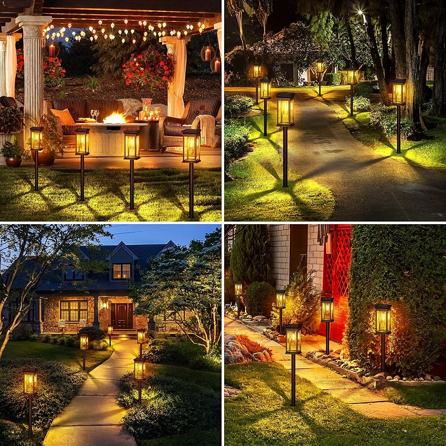 Solar-Wegeleuchten, wasserdichte IP65-Solar-Gartenleuchten mit automatischem Ein- und Ausschalten für Gehwege, Höfe und Landschaftsdekoration 2026 - $18.99 –P2