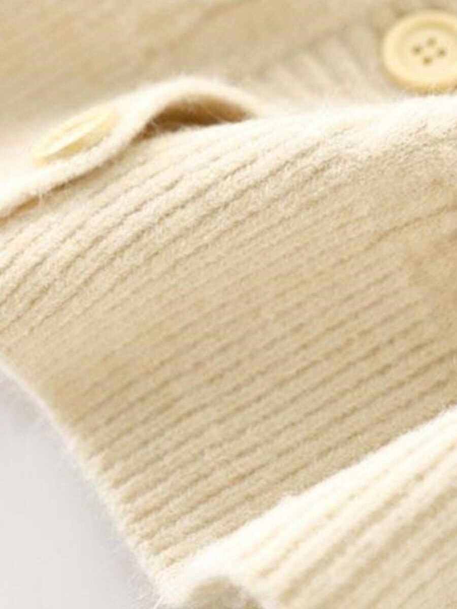 Women's Sweater Vest V Neck Cable Knit Polyester Button Summer Fall Daily Holiday Going out Sexy Casual Soft Sleeveless Pure Color Black White Pink One-Size 2023 - US $19.99 –P13
